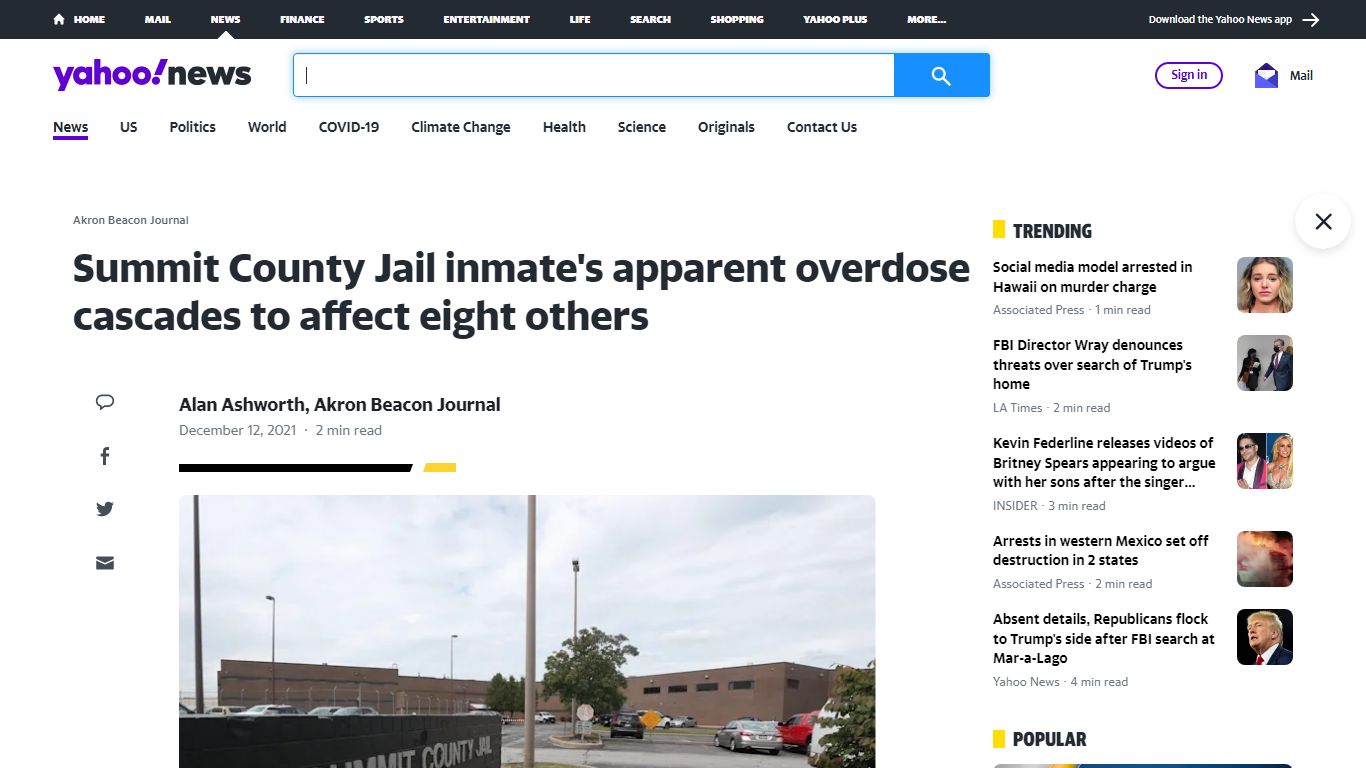 Summit County Jail inmate's apparent overdose cascades to ...